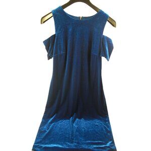 Calvin Klein Velvet Velour Cocktail Holiday Cocktail Party Formal Long Dress Zip